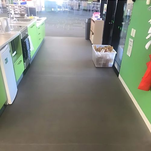 Before commercial floor cleaning